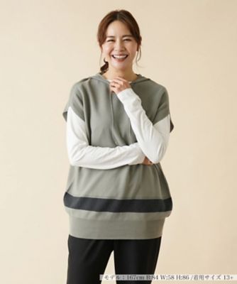 ＜Leilian plus house (Women/大きいサイズ)＞フード付きニットプルオーバー【ＬＥ　ＴＲＩＣＯＴ　ＰＥＲＵＧＩＡ】