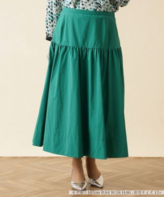 ＜Leilian plus house (Women/大きいサイズ)＞洗えるギャザー切り替えロングスカ　ト【ｍｙ　Ｐｅｒｆｅｃｔ　ｗａｒｄｒｏｂｅ】