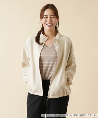 ＜Leilian plus house (Women/大きいサイズ)＞ストレッチジップジャケット【ｍｙ　Ｐｅｒｆｅｃｔ　ｗａｒｄｒｏｂｅ】