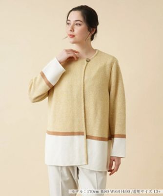 ＜Leilian plus house (Women/大きいサイズ)＞【店舗人気】トライカラーカーディガン