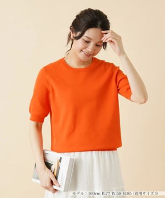 ＜Leilian plus house (Women/大きいサイズ)＞クルーネック半袖ニット