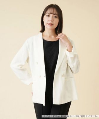 ＜Leilian plus house (Women/大きいサイズ)＞【店舗人気】ダブルブレストジャケット