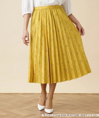 カットワークプリーツスカート | Leilian plus house (Women