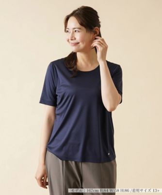＜Leilian plus house (Women/大きいサイズ)＞シルククルーネックカットソー