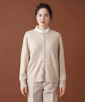 カシミヤクルーネックカーディガン | Leilian plus house (Women
