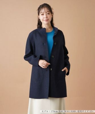 ＜Leilian plus house (Women/大きいサイズ)＞【店頭人気】リバーシブルスタンドカラーコート