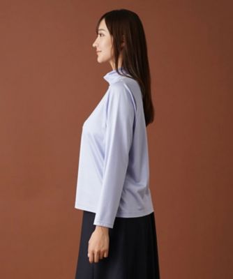ストレッチシルクハイネックカットソー