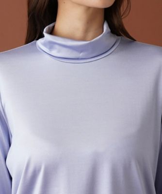 ストレッチシルクハイネックカットソー