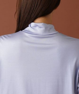 ストレッチシルクハイネックカットソー
