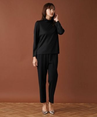 ストレッチシルクハイネックカットソー