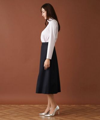 ストレッチシルクハイネックカットソー