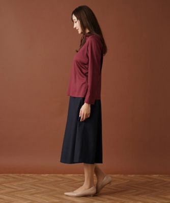 ストレッチシルクハイネックカットソー