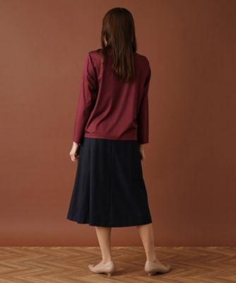 ストレッチシルクハイネックカットソー
