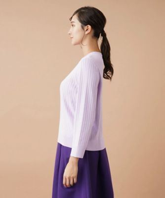 リブクルーネックプルオーバー | Leilian plus house (Women