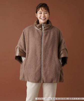 ＜Leilian plus house (Women/大きいサイズ)＞スパンコールハイネックブルゾン