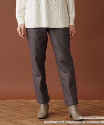 ＜Leilian plus house (Women/大きいサイズ)＞【あったか素材】洗えるリバーシブルパンツ