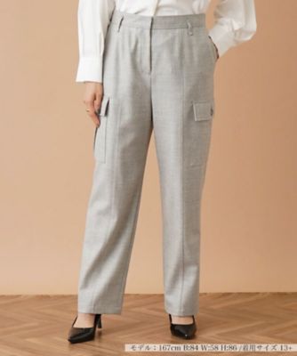＜Leilian plus house (Women/大きいサイズ)＞スリムカーゴパンツ【Ｌｅｉｌｉａｎ　ｂｙ　Ｅｒｉｋｏ　Ｎａｋａｍｕｒａ】