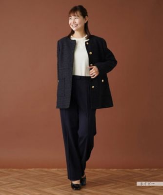 ストレートロングパンツ | Leilian plus house (Women/大きい