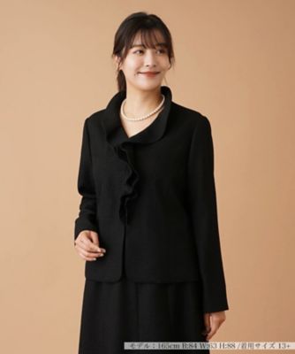 ＜Leilian plus house (Women/大きいサイズ)＞ラウンドカラーフリルジャケット【プラス企画】