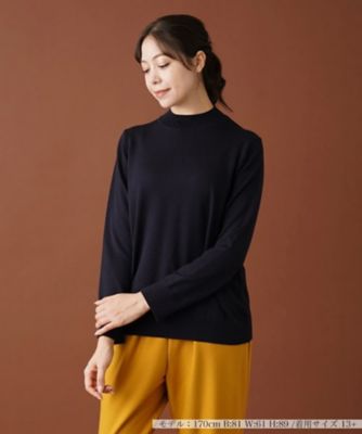 ＜Leilian plus house (Women/大きいサイズ)＞ハイネックニットプルオーバー