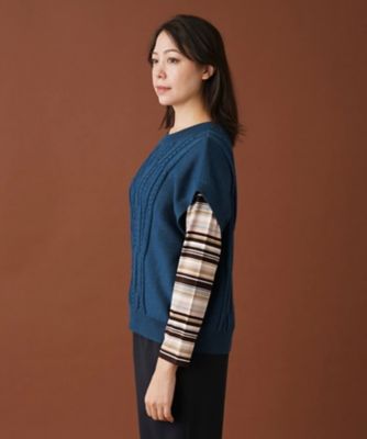 ケーブル編みニットベスト【ＲＯＣＨＡＳ　Ｐｒｅｍｉｅｒｅ】