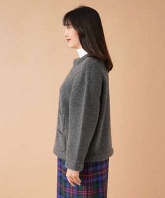 ノーカラーニットジャケット【ｍｙ　ｐｅｒｆｅｃｔ　ｗａｒｄｒｏｂｅ】