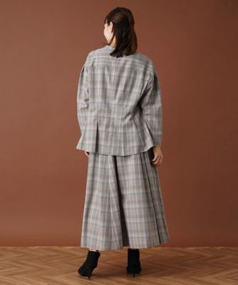【セットアップ対応商品】チェックペプラムブラウス【Ｌｅｉｌｉａｎ：ＥＺＵＭＩ】