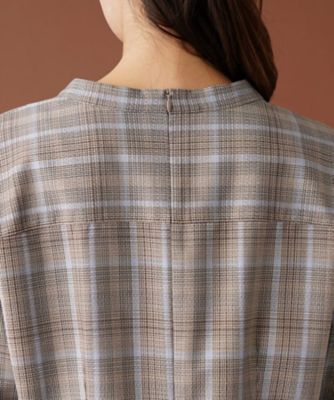 【セットアップ対応商品】チェックペプラムブラウス【Ｌｅｉｌｉａｎ：ＥＺＵＭＩ】