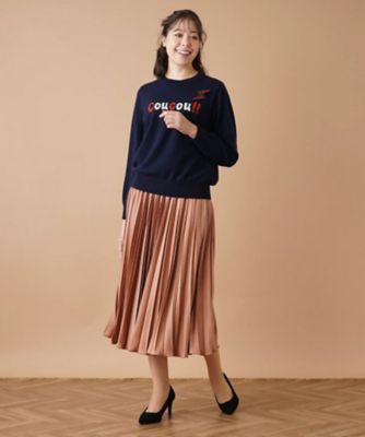 サテンプリーツスカート