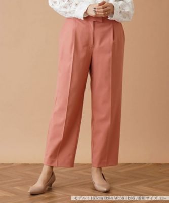 ＜Leilian plus house (Women/大きいサイズ)＞クロップドタックパンツ【ｍｙ　ｐｅｒｆｅｃｔ　ｗａｒｄｒｏｂｅ】