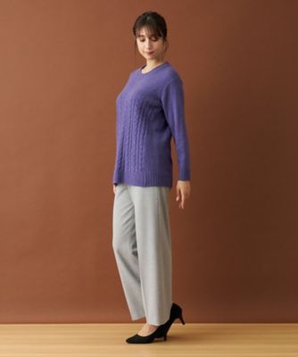 センタープレスワイドパンツ