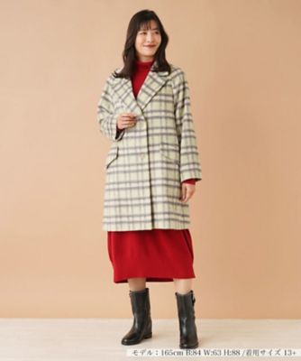 チェックテーラードコート【ＲＯＣＨＡＳ　Ｐｒｅｍｉｅｒｅ】