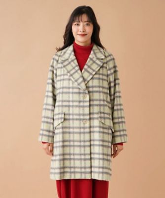 チェックテーラードコート【ＲＯＣＨＡＳ　Ｐｒｅｍｉｅｒｅ】