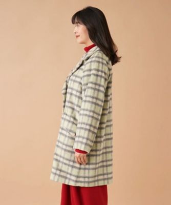 チェックテーラードコート【ＲＯＣＨＡＳ　Ｐｒｅｍｉｅｒｅ】