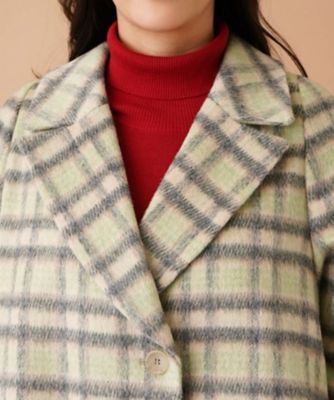 チェックテーラードコート【ＲＯＣＨＡＳ　Ｐｒｅｍｉｅｒｅ】