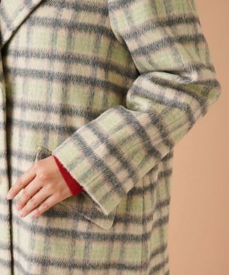 チェックテーラードコート【ＲＯＣＨＡＳ　Ｐｒｅｍｉｅｒｅ】