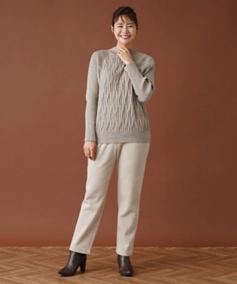 店舗人気】ジャージーテーパードパンツ | Leilian plus house