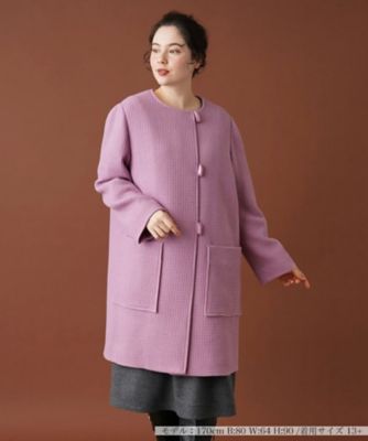 ＜Leilian plus house (Women/大きいサイズ)＞【店舗人気】ノーカラーコート