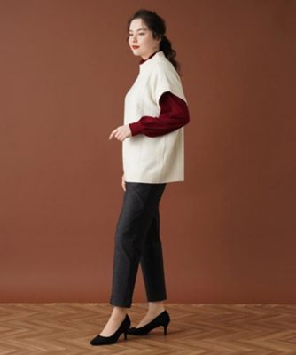 ハイネックニットベスト【ＭＵＳＥ　ＢＹ　ＲＯＣＨＡＳ　Ｐｒｅｍｉｅｒｅ】