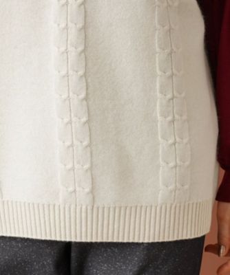 ハイネックニットベスト【ＭＵＳＥ　ＢＹ　ＲＯＣＨＡＳ　Ｐｒｅｍｉｅｒｅ】