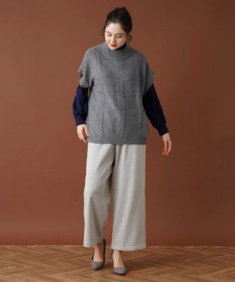 ハイネックニットベスト【ＭＵＳＥ　ＢＹ　ＲＯＣＨＡＳ　Ｐｒｅｍｉｅｒｅ】