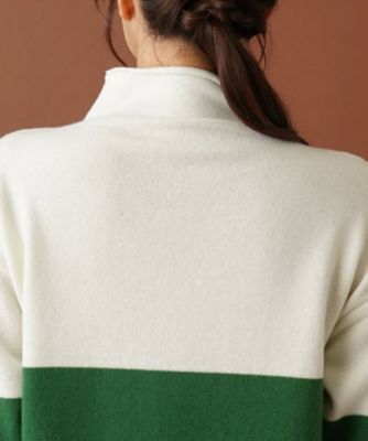 カラーブロックハイネックニット | Leilian plus house (Women