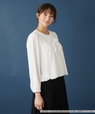 Leilian PLUS HOUSE / レリアンプラスハウス 【セレモニー】ラッフルフリルブラウス セレモニー】ラッフルフリルブラウス | Leilian plus house