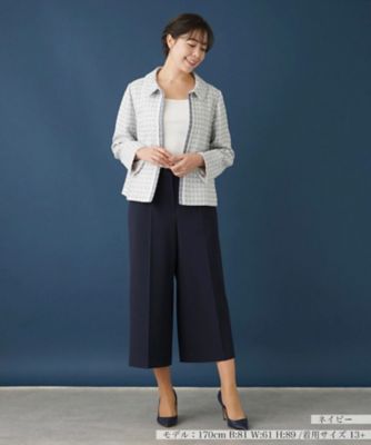 【はっ水】ワイドクロップドパンツ
