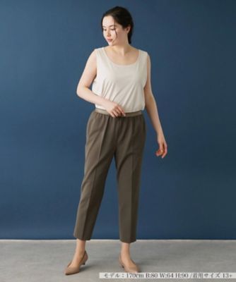 【はっ水】【店舗人気】ラメゴムクロップドパンツ