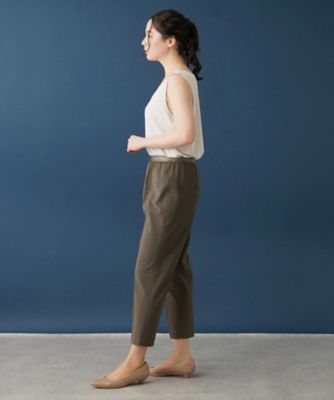 【はっ水】【店舗人気】ラメゴムクロップドパンツ