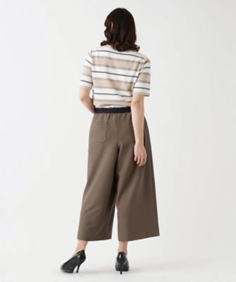 ストレッチクロップドワイドパンツ