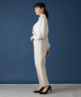ストレッチテーパードパンツ【Ｌｅｉｌｉａｎ　ＷＨＩＴＥ　ＬＡＢＥＬ】