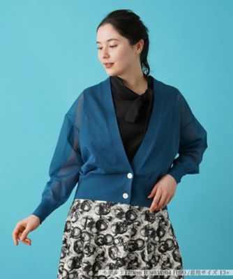 Leilian PLUS HOUSE / レリアンプラスハウス 【店舗人気】Vネックカーディガン Vネックカーディガン | Leilian plus house (Women/大きい