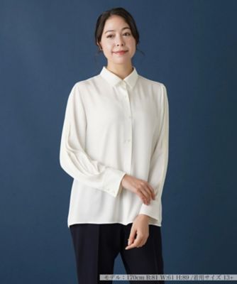 ＜Leilian plus house (Women/大きいサイズ)＞袖口タックブラウス
